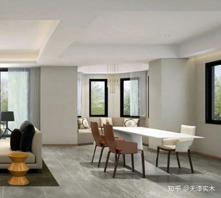现代简约风格别墅中空客厅装修效果图_现代风格装修_现代田园风格装修效果图