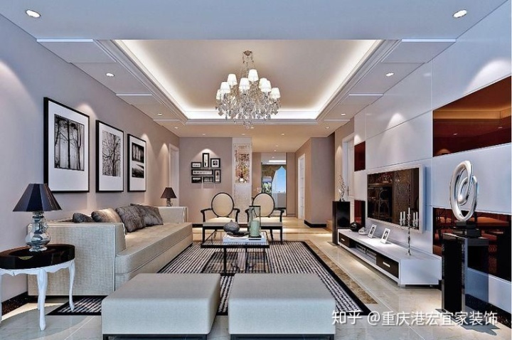 别墅现代简约风格装修_客厅现代简约风格装修效果图_现代装修风格