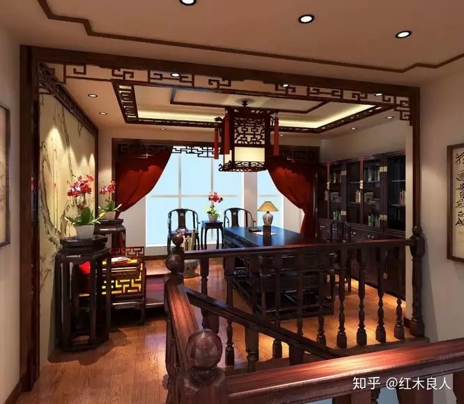 美式中式混搭风格装修效果图_中式装修吊顶风格图片_中式风格装修