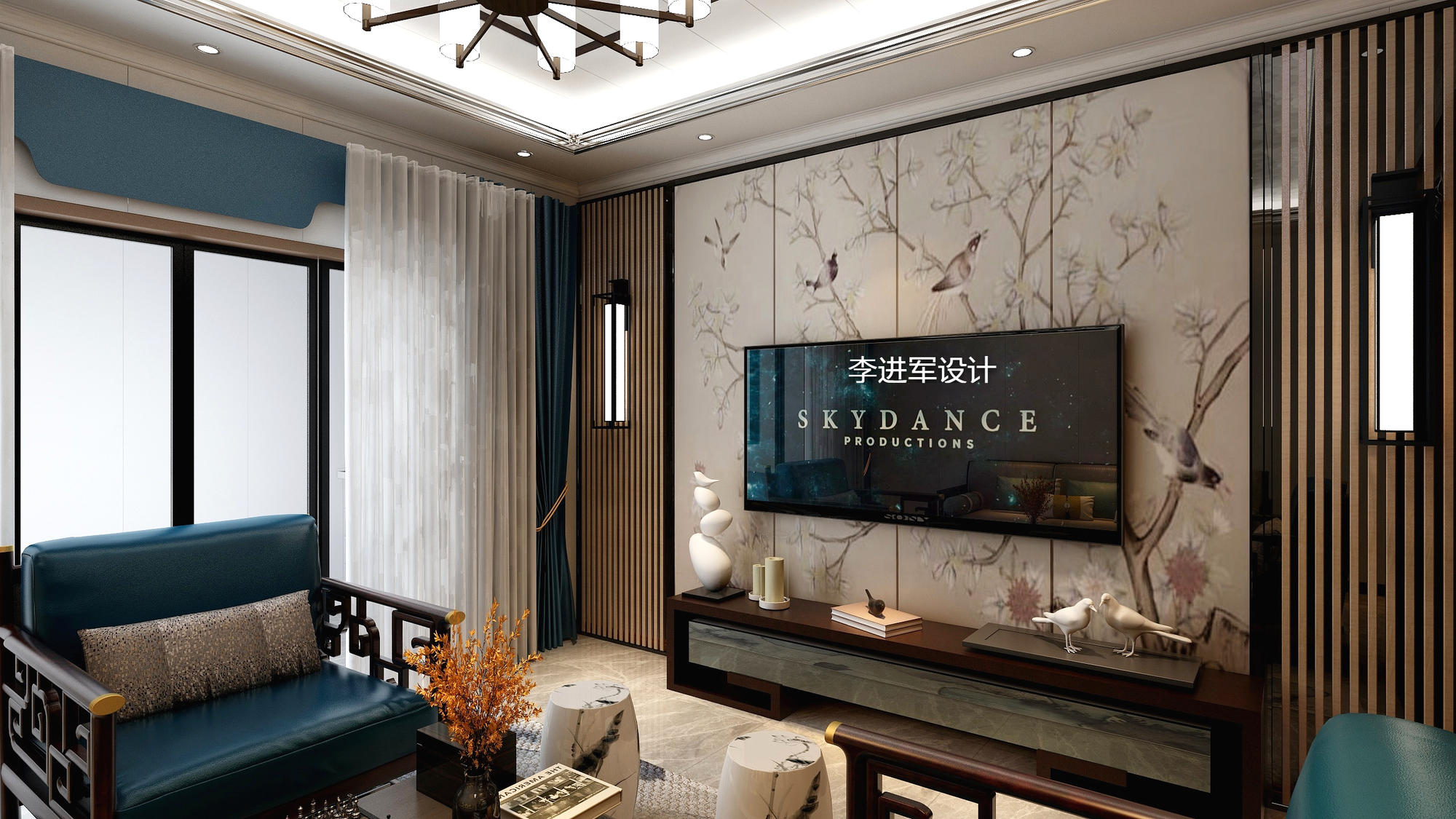 鱼缸装修墙里图_130平米装修效果图 最精美的现代简约装修效果_背景墙装修效果图