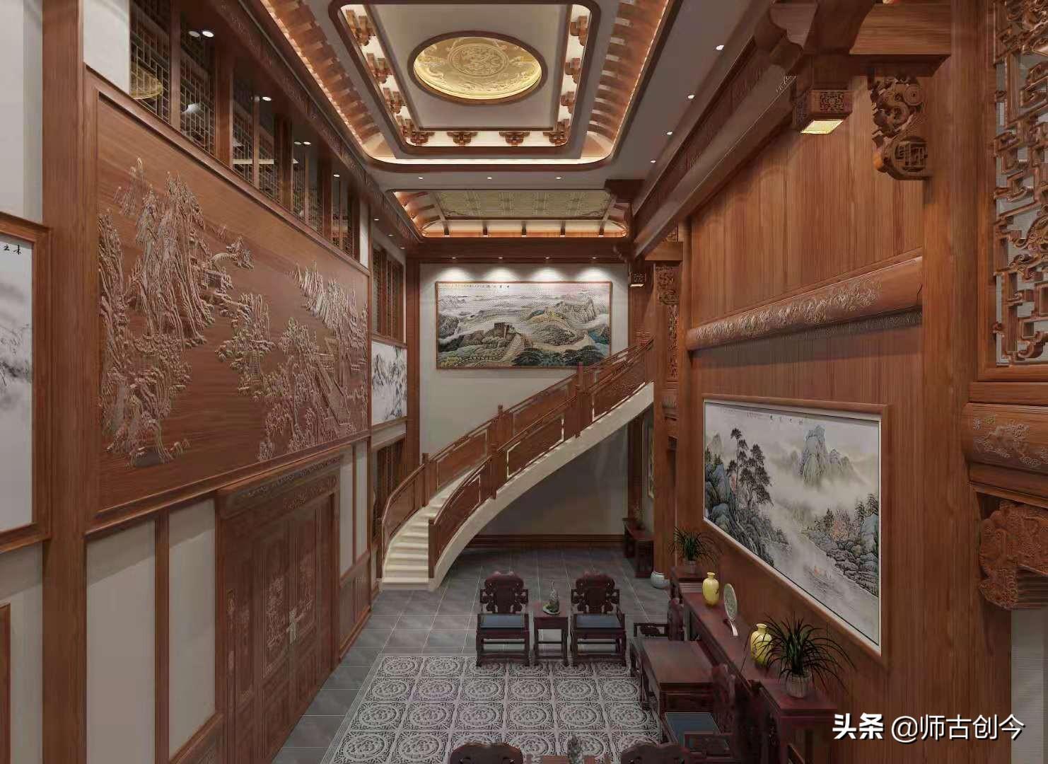 中式古典红木装修，营造出经典舒适的居住空间