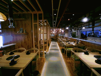 烤肉店装修_韩国烤肉装修图片大全_汉丽轩烤肉公主坟店