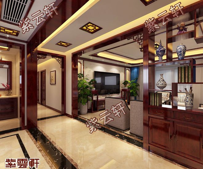 安阳林州复式楼中式装修设计效果图 优雅出尘 清美绝伦