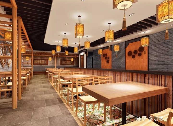 厨房与餐厅隔断中式装修效果图_中式餐厅厨房装修效果图_中式餐厅装修效果图