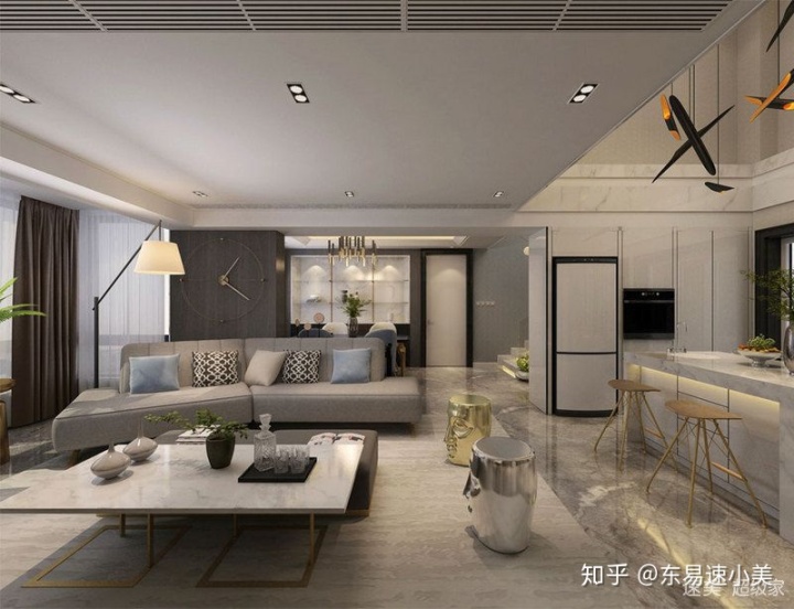 敞开式厨房装修效果图_别墅厨房装修效果图片大全_厨房吊顶装修效果图片