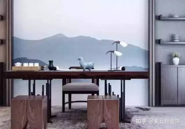 中式书房装修效果图_中式客厅书房装修效果图片_书房中式装修