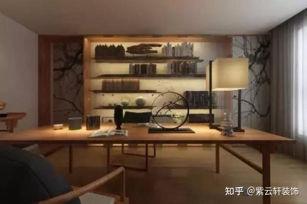 书房中式装修_中式客厅书房装修效果图片_中式书房装修效果图