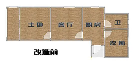 两房一厅装修效果图_小两房装修成品图_3室2厅1卫户型图装修