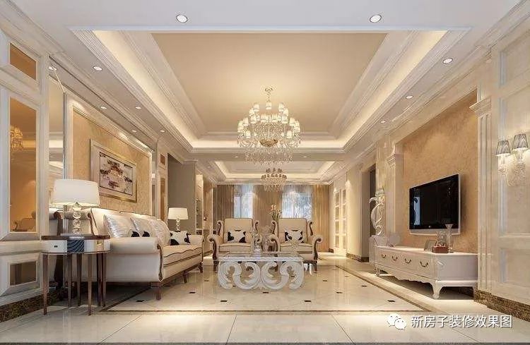 客厅天花板装修效果图_房间装修效天花板果图_客厅天花板装修效果图