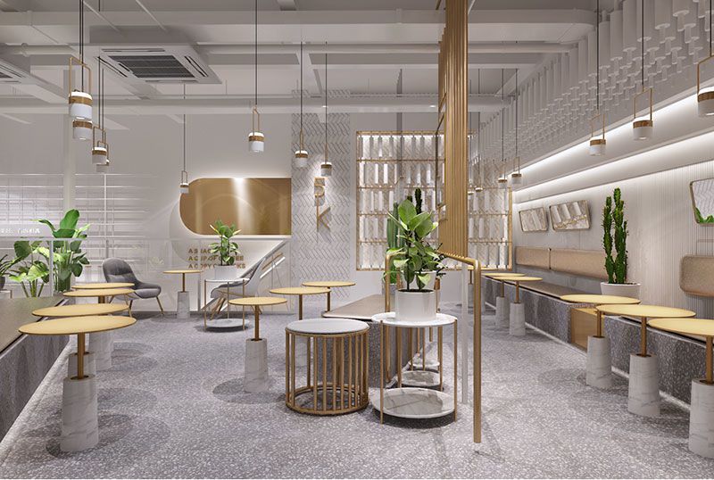 饭店装修效果图大全_饭店装修效果图片_自助餐厅装修效果工业风图