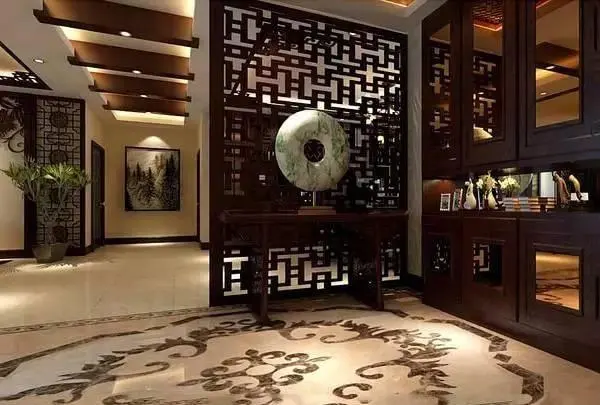 中式半高隔断装修效果图_中式装修厨房隔断图片_中式隔断装修效果图