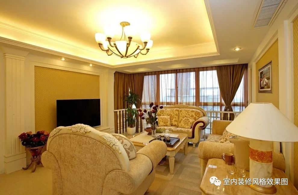 简欧风格电视墙装修效果图片_装修风格效果图_简欧风格装修效果图门