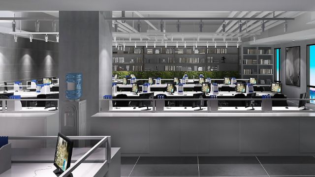 上海办公室有人办公照片_3室2厅1卫装修效果图_办公室装修设计
