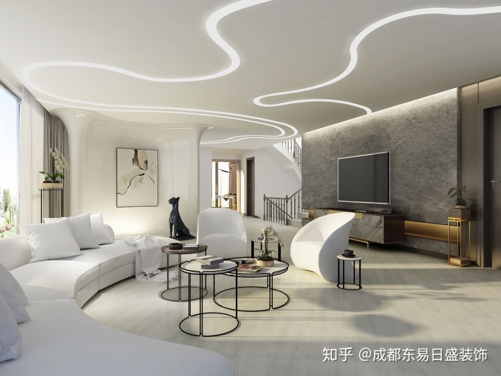 半山悦750㎡别墅现代简约风格装修效果图赏析丨成都东易日盛设计作品