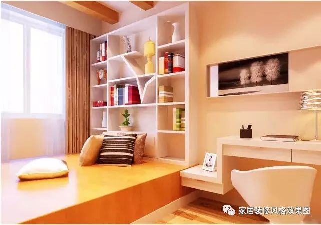 衣柜书桌榻榻米组合装修效果图片大全_书房装修效果简约图_榻榻米装修效果图