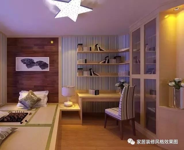 衣柜书桌榻榻米组合装修效果图片大全_书房装修效果简约图_榻榻米装修效果图