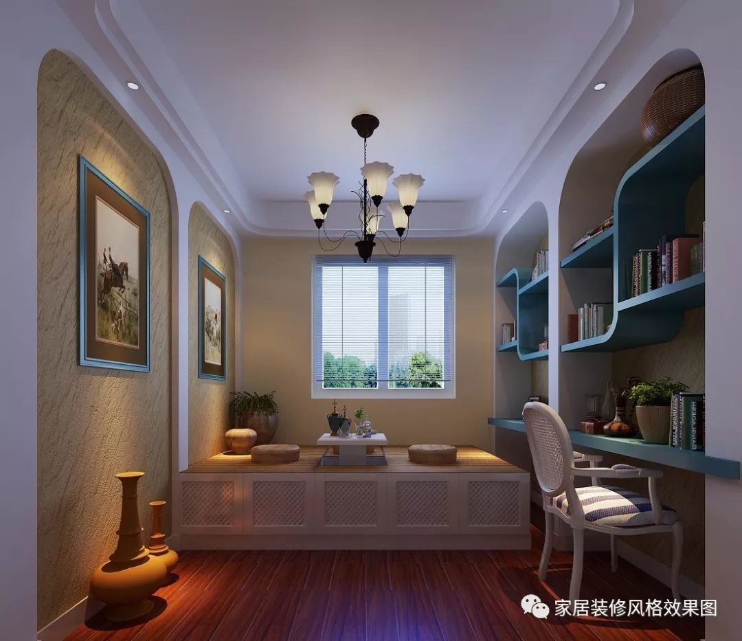 书房装修效果简约图_衣柜书桌榻榻米组合装修效果图片大全_榻榻米装修效果图