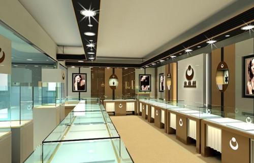 起居室设计一起装修网装修效果图_设计联盟蓝白医疗器材展示柜店面效果图_店面装修设计