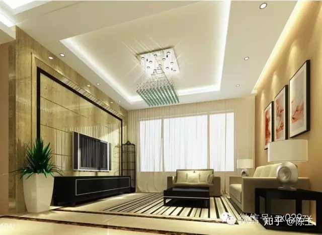 客厅吊顶装修效果图_客厅吊顶装修效果图片_现代简约客厅吊顶效果
