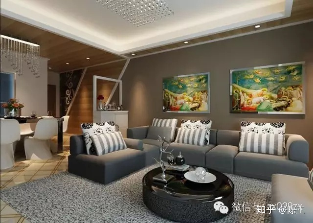 现代简约客厅吊顶效果_客厅吊顶装修效果图片_客厅吊顶装修效果图