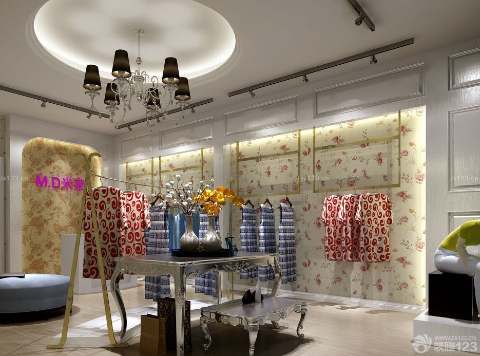 女装店装修_女装衣店装修效果图_彩妆店概念店装修