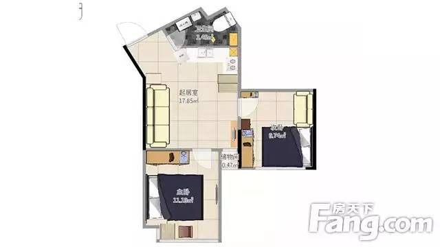 两房变三房装修图_两房变三房户型图_两房变三房装修图
