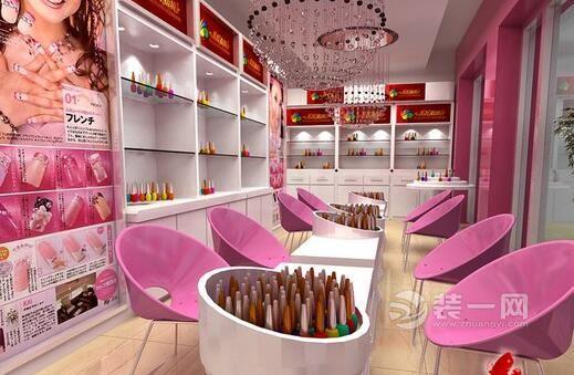 美甲睫毛店装修效果图_美甲店装修_美甲美睫店装修图片20平米