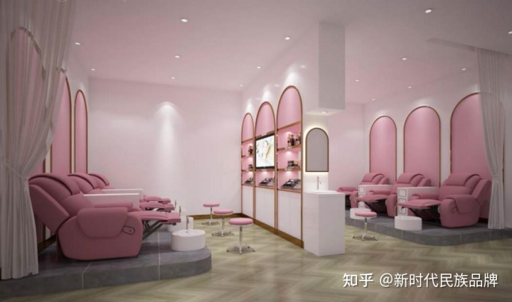 美甲彩妆店装修图片_美甲店装修_美甲秀眉店装修效果图
