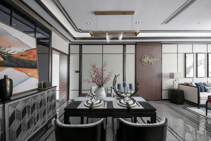 新古典后现代奢華牆面效果_新古典装修客厅效果图_新古典装修效果图