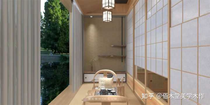 禅意风格茶室效果图_禅意装修风格_禅意风格室内设计