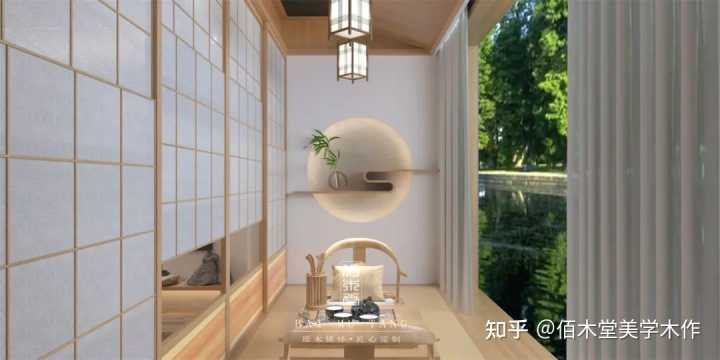 禅意风格茶室效果图_禅意装修风格_禅意风格室内设计