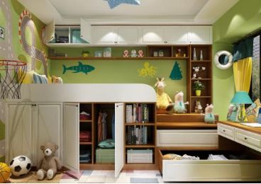 40平儿童服装店装修效果了图_书房装修效果简约图_踏踏床装修效果图