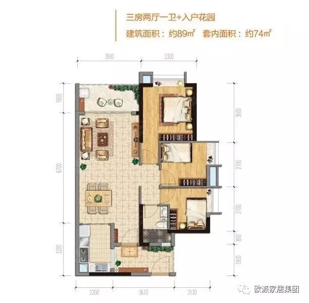 三房一厅装修效果图_4房2厅2卫装修效果图_房厅装修效果图