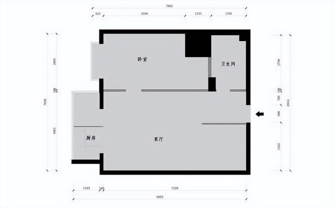 小户型整体厨房装修_小户型厨房装修效果图_43平米小户型整体装修