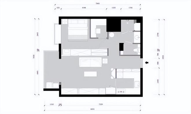 小户型厨房装修效果图_小户型整体厨房装修_43平米小户型整体装修
